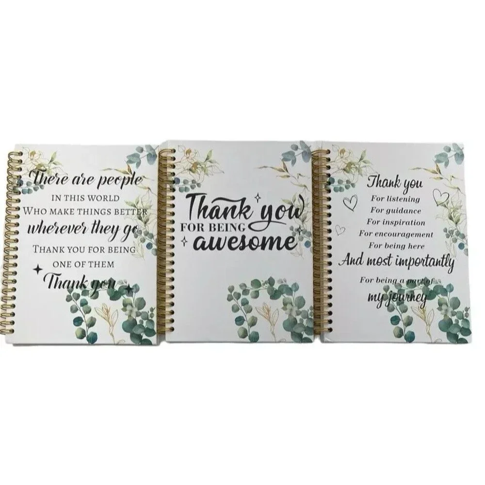 Appreciation Thank You Gifts Inspirational Spiral Notebook set of 12